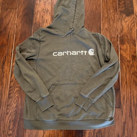 Olive Carhartt pull over Hoodie XL - Picture 1 of 4